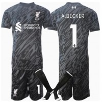 Liverpool Alisson Becker #1 Målvakt Hemmadräkt Barn 2024-25 Kortärmad (+ Korta byxor)